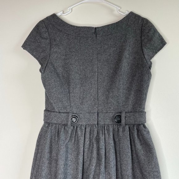 Emmelee Gray Wool Viscose Career Dress - Picture 4 of 6